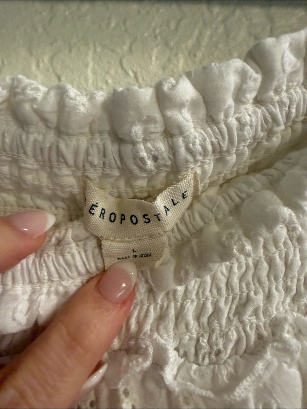Aeropostale White Tiered Eyelet Maxi Skirt - Picture 2 of 4